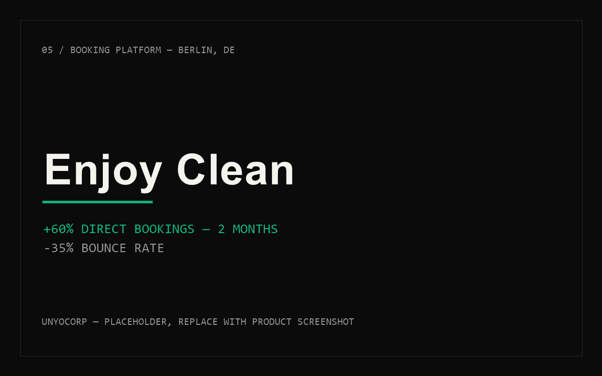 Enjoy Clean Berlin — direct booking platform for cleaning services
